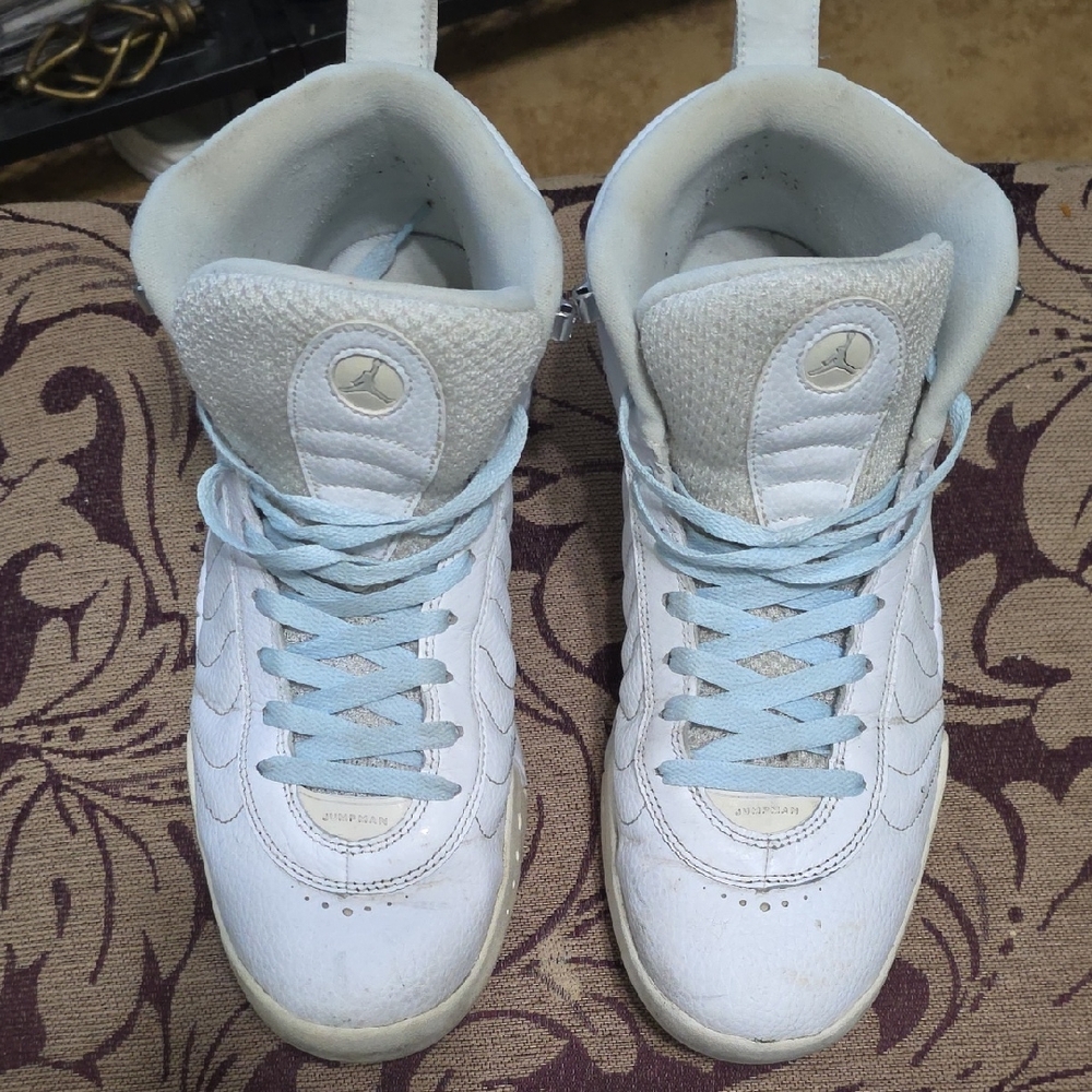 Mens White Jordan Jumpman High Tops